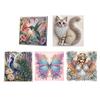 Home Wall Decoration Crafts Butterfly Faux Diamond Art Kit, Flower Peacock Hummingbird Pearl Kits for Adults 3D Sparkling Bead Painting Craft