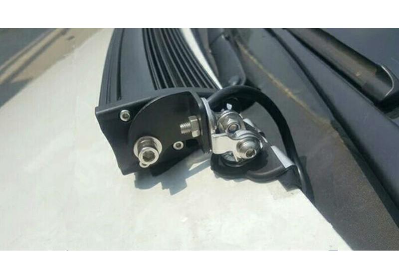 2 Pcs Metal Car 4X4 A Pillar Hood Mount Bracket Clamp Holder For LED Light