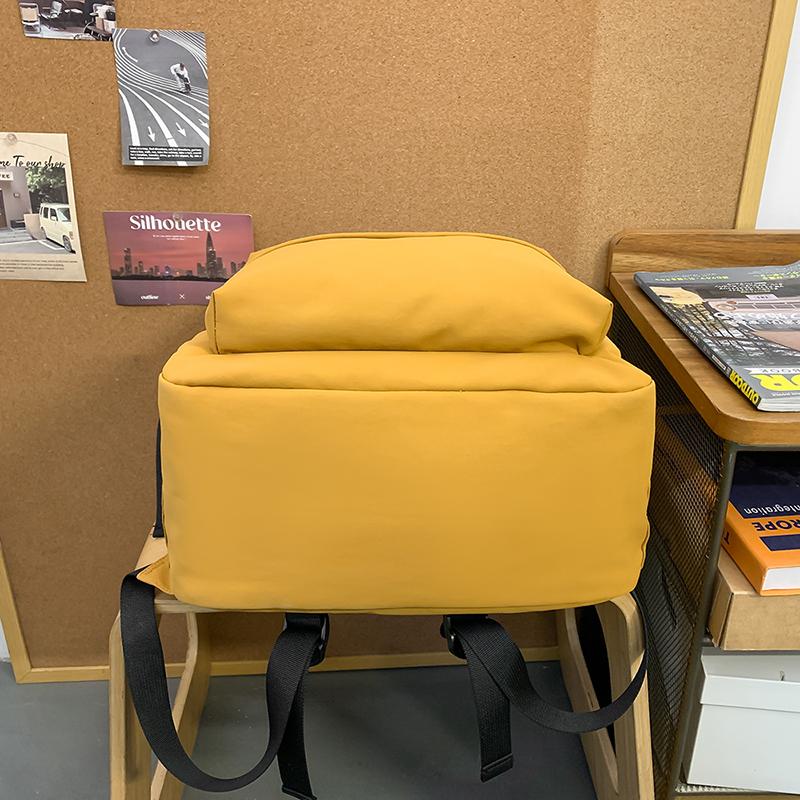 Men Large Capacity Backpack Women Solid Color Backpack Junior Senior High School Student Schoolbag