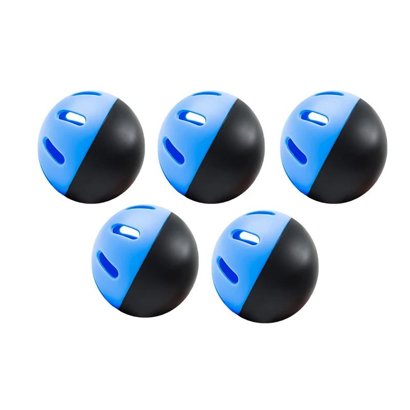 

5PCS Baseball Practice Balls 74MM Super Soft Indoor & Outdoor Auxiliary Balls EVA Hollow Hole Balls Black & Blue Duplicates