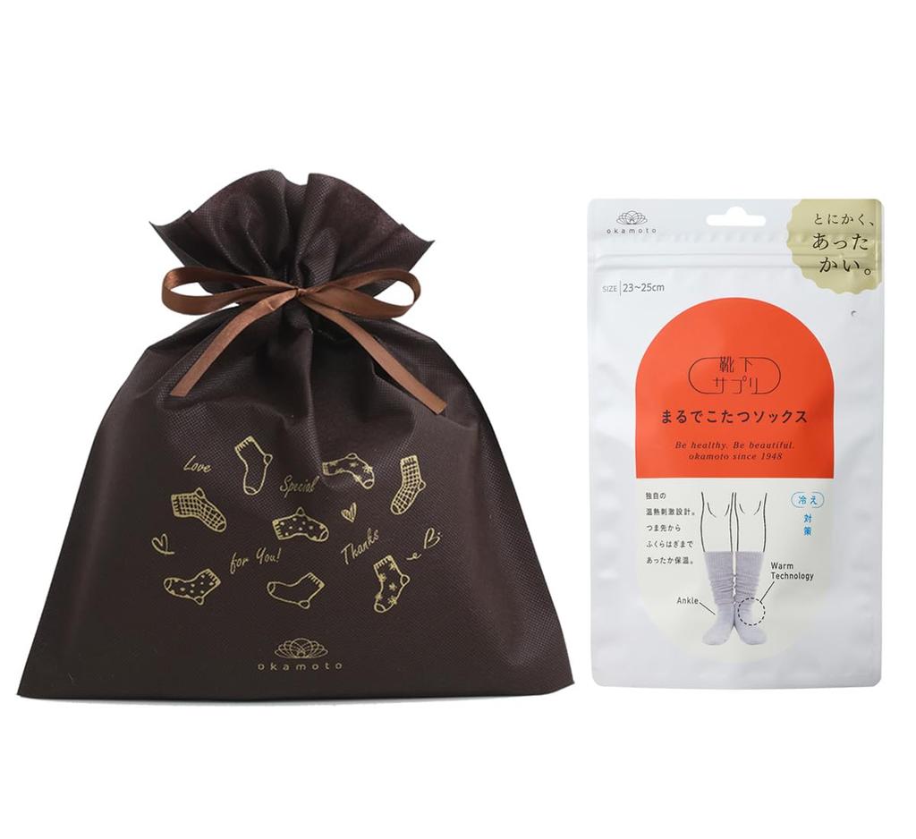 Okamoto Socks Just Like a Kotatsu Cold Cold Room Gift Medium Supplement, Socks, Women's, Warm, Protection, Winter, Weather, Socks, (Non-Woven Fabric),