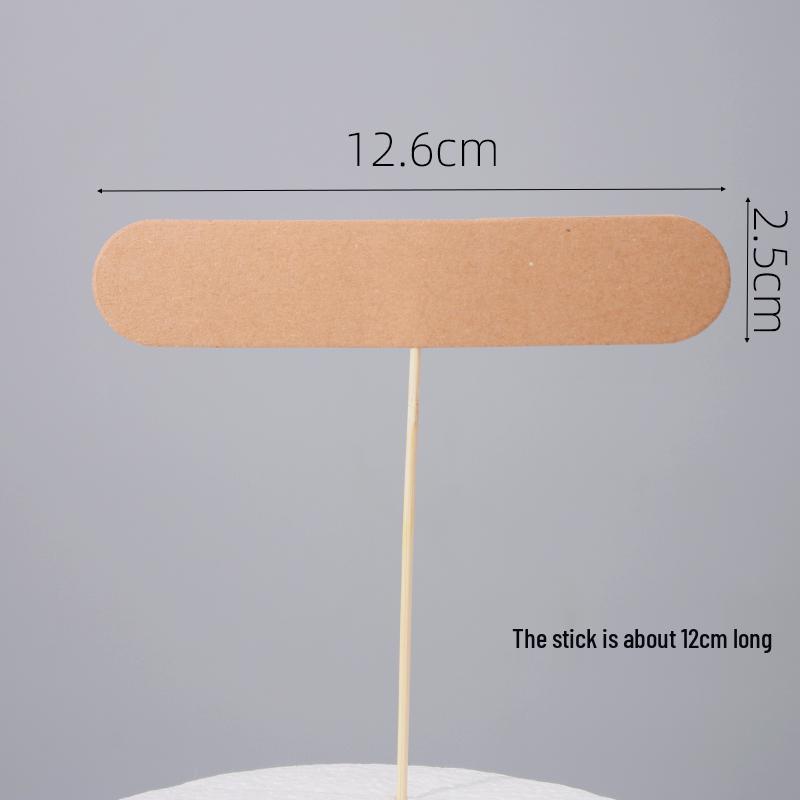 50-Piece Blank Insert Cards for Cake Decorations and Celebrations
