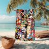 Classic Japanese element cartoon ONE PIECE Monkey D. Luffy beach towel outdoor camping vacation swimming beach towel outdoor absorbent bath towel Y6