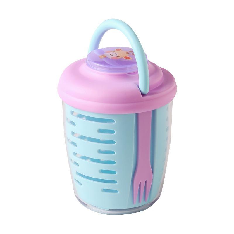 Outdoor Portable Salad Cup, Picnic Fruit Cup, Tableware Set, Student and Office Worker Breakfast Cup