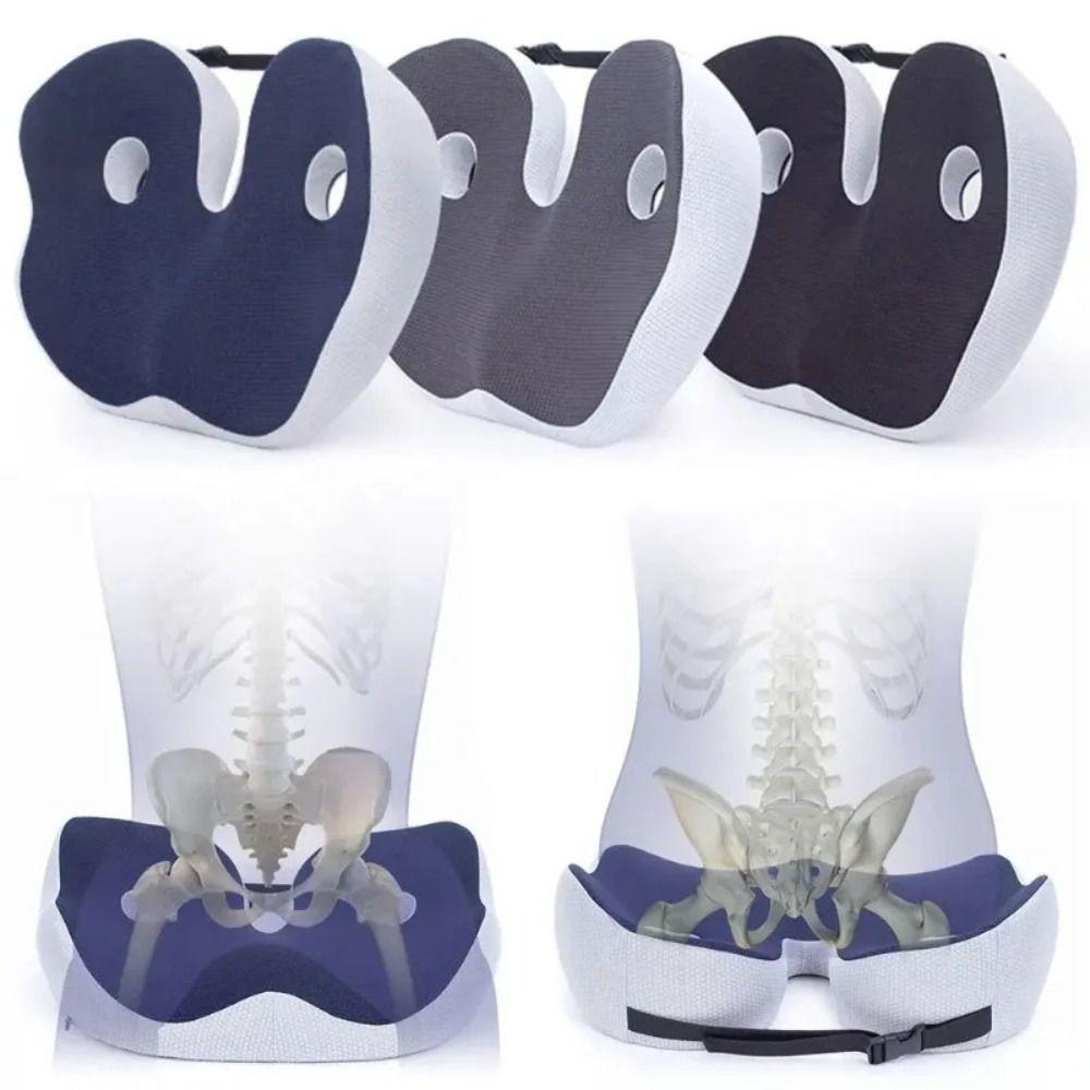 Ergonomic Hemorrhoid Seat Cushion Non-slip Slow Rebound Office Chair Pad Adjustable Universal Sit Bone Relief Seat Cushion