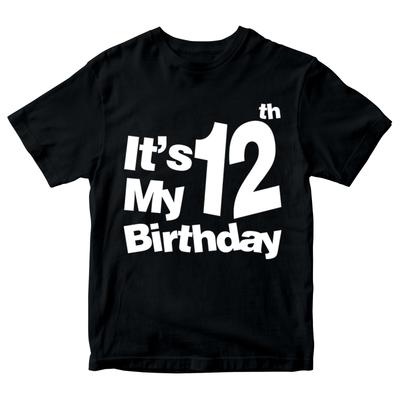 Es ist mein 12. Geburtstag Jungen Mädchen 100% Baumwolle T-Shirt Herren T-Shirts Oberteil Geburtstag Jahre Alt Geschenk Präsent