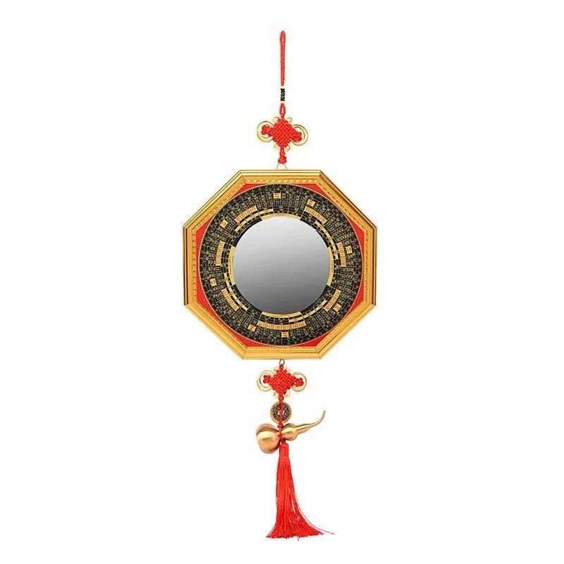 Bagua Doorway Alloy Convex Concave Face Yin Yang Jiugong Taiji Plane Mirror Home Store Decorati