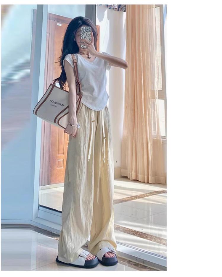 Maternity Ice Silk Sun Protection Wide Leg Pants – Summer Outerwear 2026