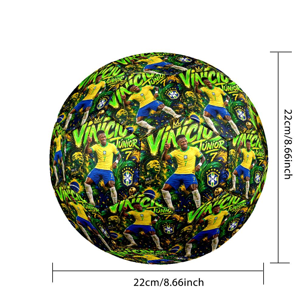 Brazilian Football Star Size 5 Soccer Balls, Anti-Slip, Protective Football, Outdoor Sport, a Unique Gift Suitable for him/her, Birthdays