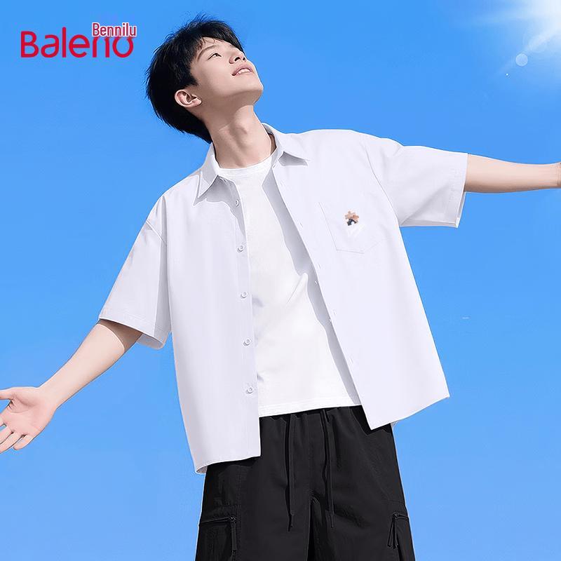Baleno Men s Summer Print Casual Short Sleeve Shirt 2XL