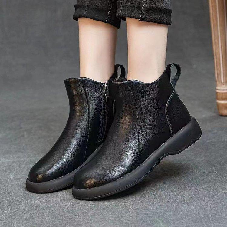 New Women'S Ankle Boots - Side Zipper Ankle Boots With Anti-Slip Soft Sole, Versatile Snow Boots For Fall/Winter