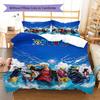 Luffy Pattern Bedding Quilt Set Quilt Cover Pillowcase Home Decoration Gift (1 * duvet cover + 2 * pillowcase, without core)