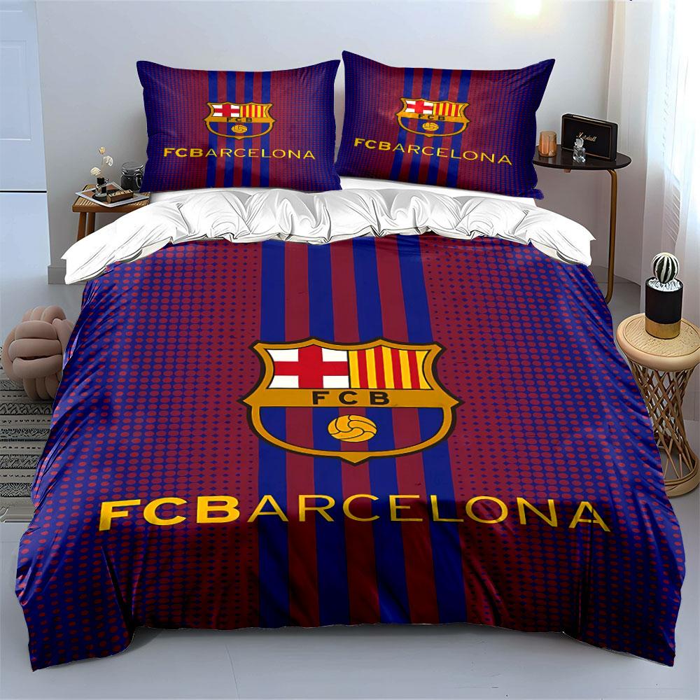 "FCB Red Blue Bedding Set" Bedding Duvet Cover Set Duvet Cover Pillowcases (1 * Duvet Cover 2 * Pillowcases, Without Duvet Insert)