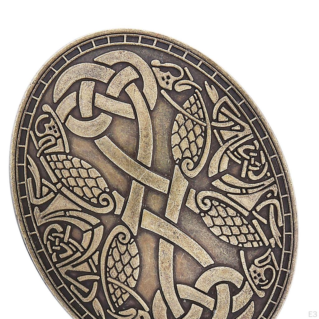 Retro Metall Wikinger Schild Kleidung Broschen Anstecker für Damen und Herren Befestigungen Schal