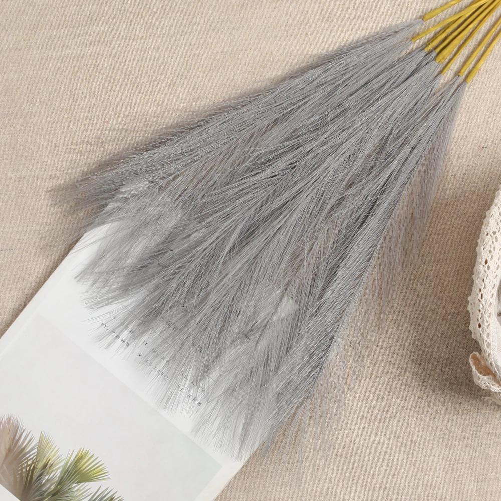 5/10Pcs Artificial Pampas Grass Bouquet For Home Wedding Decoration Party Room Decor Bedroom DIY Flower Wall Vase Reed Decor