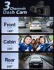 3-inch HD Dash Cam: WiFi, Wide Angle, Night Vision, Triple Recording, Reverse Image