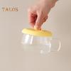 Silicone Cup Lid with Ball-shaped Handle Spoon Holder Food Grade Heat Resistant Dustproof Airtight Universal Round Teacup Glass Mug Cover