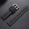 18mm 20mm 22mm 24mm Stitching Sports Watch Band Brown Genuine Leather Watch Strap Men's Steel Clasp Bracelet Universal Wristband