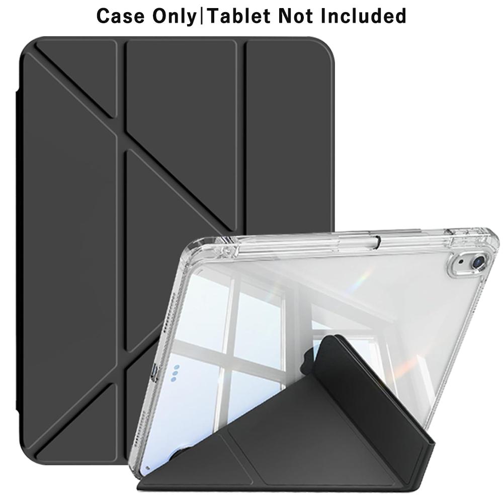 3+Y-fold Flip Clear Cover For iPad 10th 11th Gen 2025 7/8/9 10.2'' Start Case For Air 4 5 6 7 11 For Air 2 9.7 Pro 11 Mini 6 7