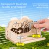 Splash Proof Bird Food Bowl Wall Mount Parrot Food Cup Stable Bird Station Stand  Cage Accessories
