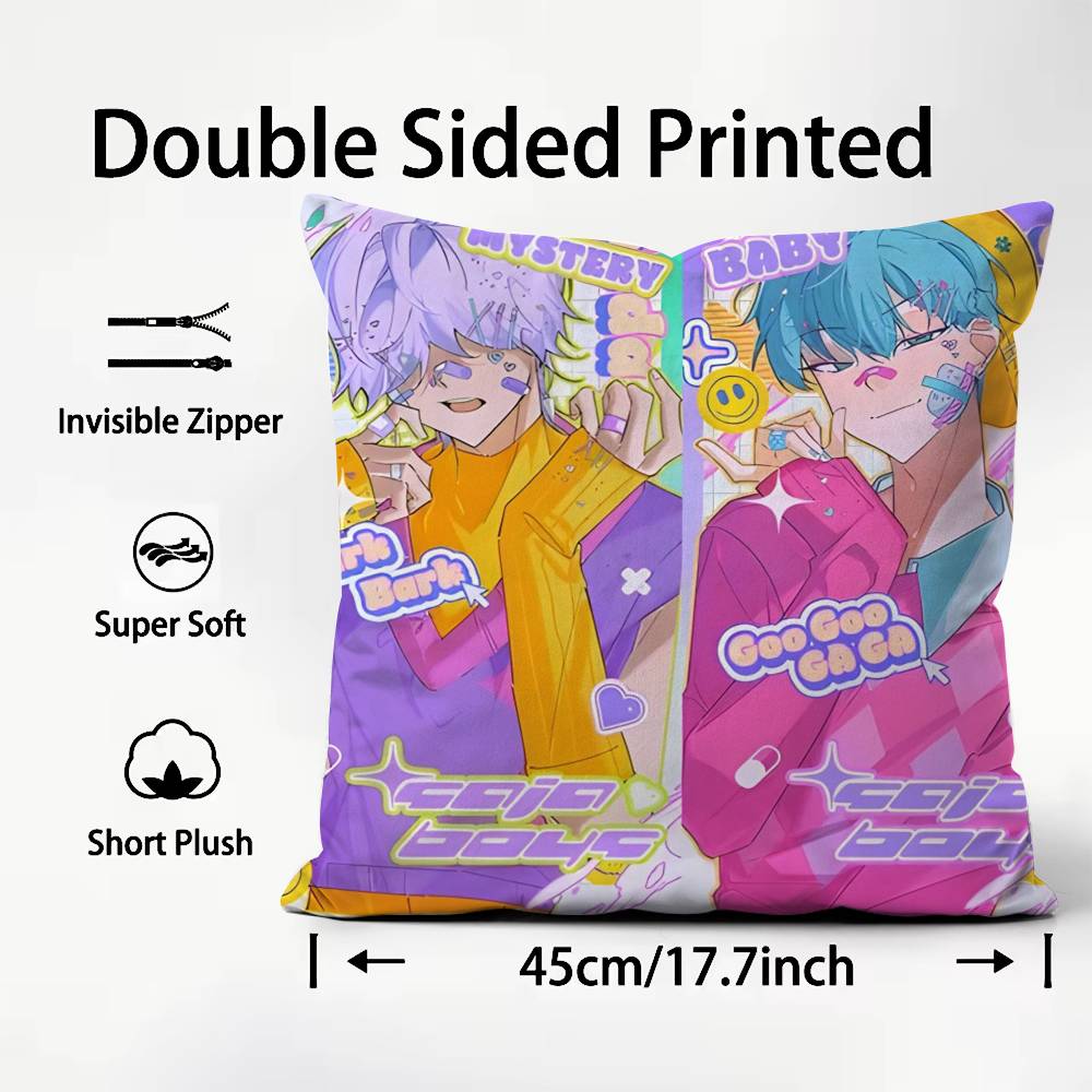 Korean Saja B-Boys KPOP Pillow Case Good Print Pillowcase Living Room Sofa Cushion Cover Bedroom Room Decor