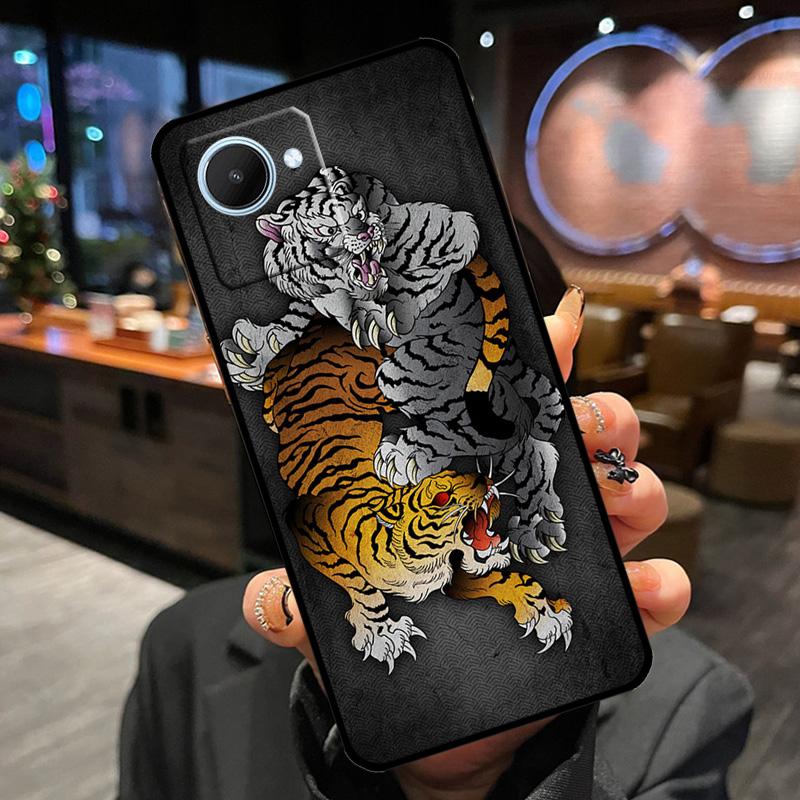 Fashion Animal Tiger Art Case For Realme 14 Pro Plus 13 12 11 15 GT6 GT7 Pro C55 C51 C35 C53 C61 C65 C67 C63 C71 C75