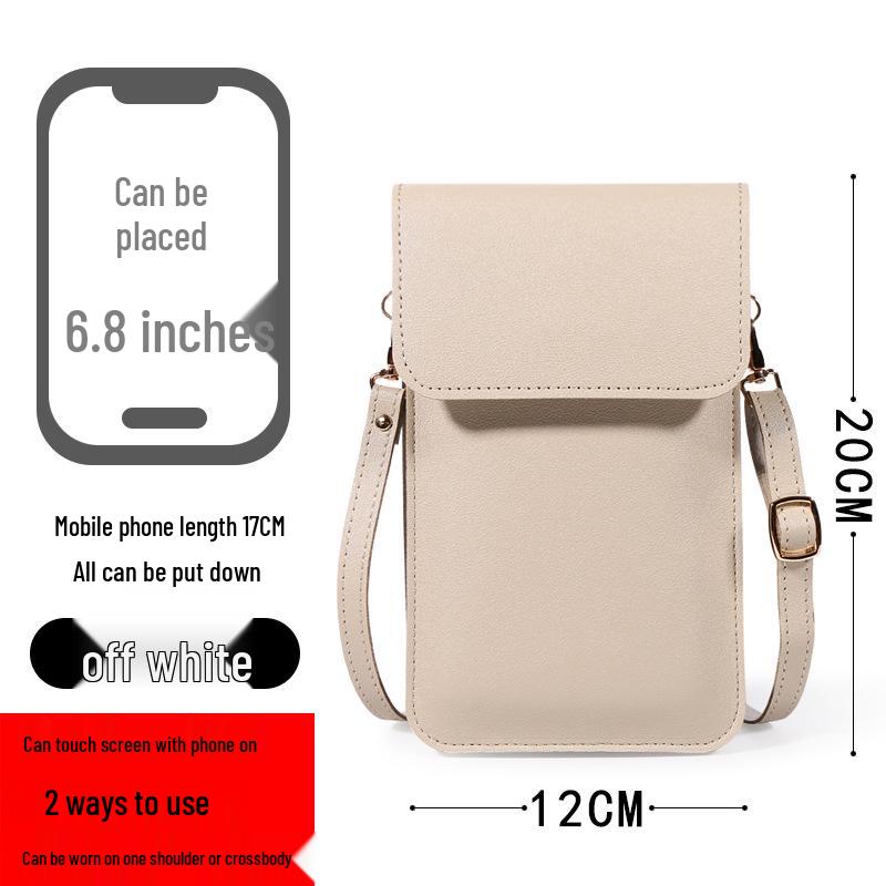 

2026 Korean Style Women s Touch Screen Crossbody Phone Bag - Summer Trend Mini Fashion грязно-белый