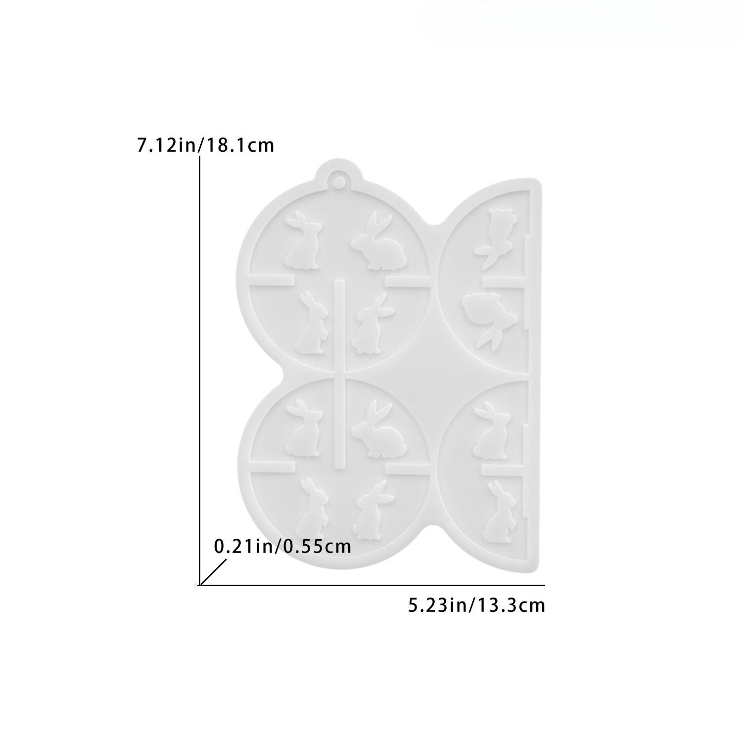 DIY Easter patchwork rabbit resin mold, rabbit pendant, plaster silicone mold, home decoration gift