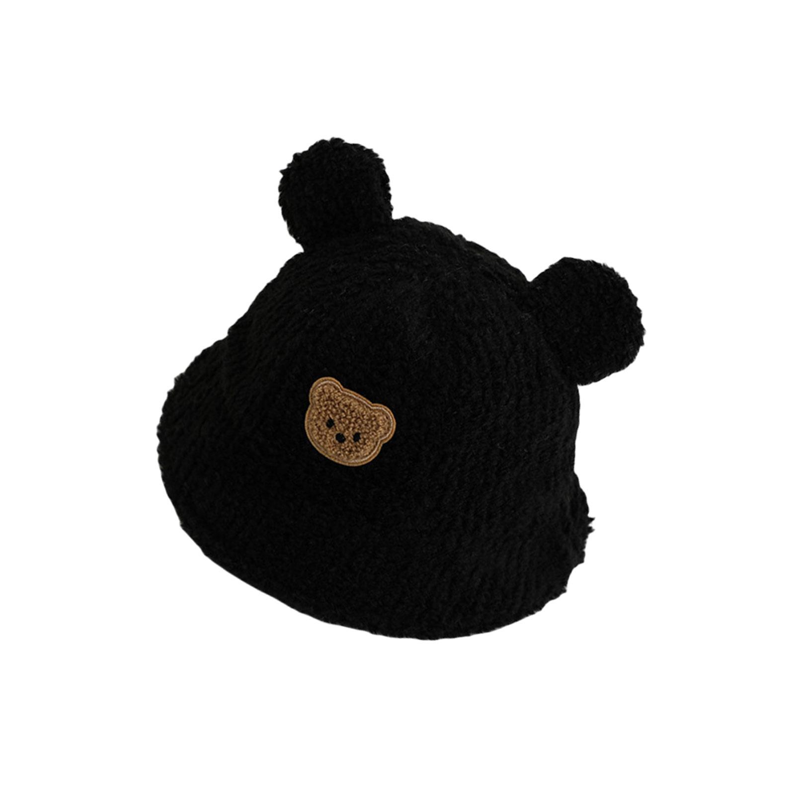 

Детская плюшевая рыболовная шляпа, однотонная, удобная, с короткими полями, головной убор для активного отдыха и путешествий чёрный