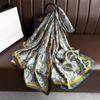 Flower Silk Scarf Shawls Sunscreen Beach Hijab Luxury Satin Neck Scarves  Ladies/Girls