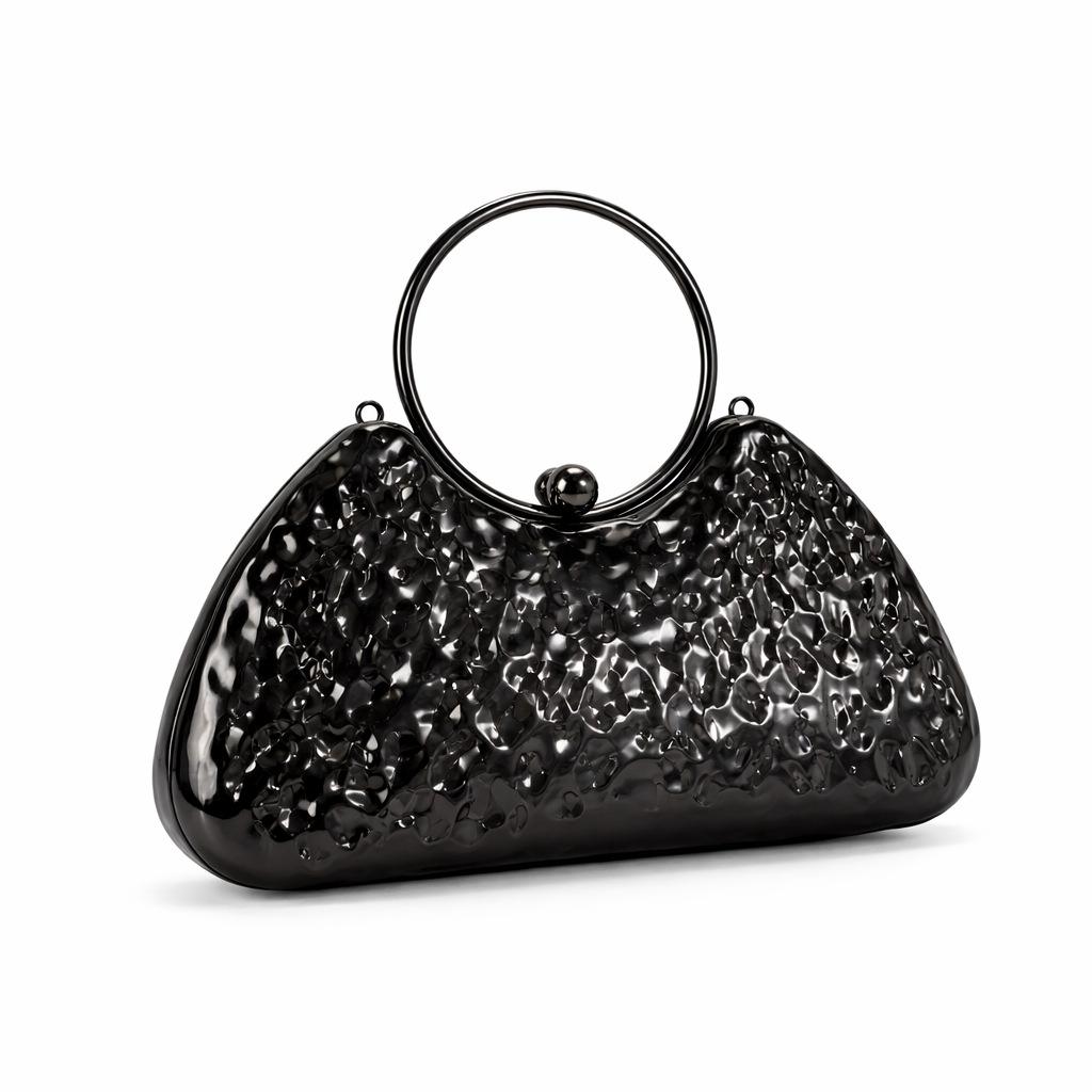 

New iron box modeling bag shoulder crossbody fashion personality celebrity dinner чёрный