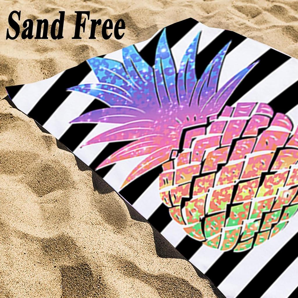 Pineapple arts Beach Towel for Family stuffs friends Gifts Quick-Dry Sand free For Bath Yoga Tourism Beach GYM Camping Swimming