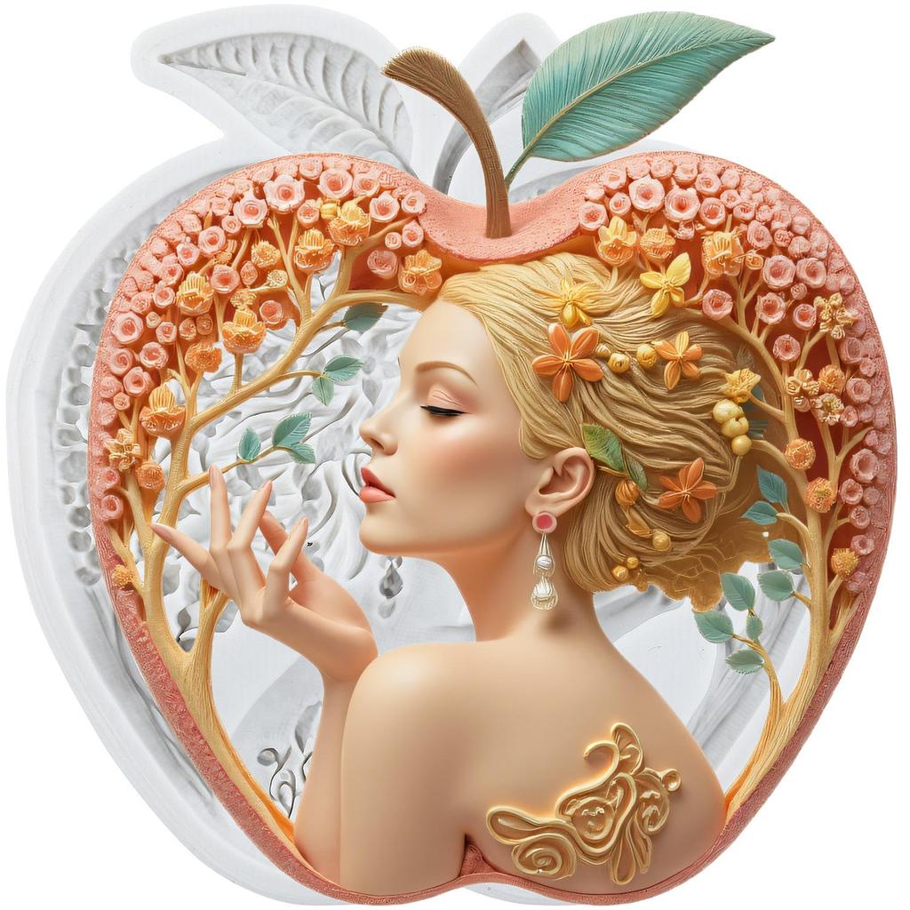 Goddess Silicone Mold Lady Avatar Apple Girl Queen Fondant Molds Cake Decorating Tools Theme Cake Dessert Decorated Chocolate Candy Mold