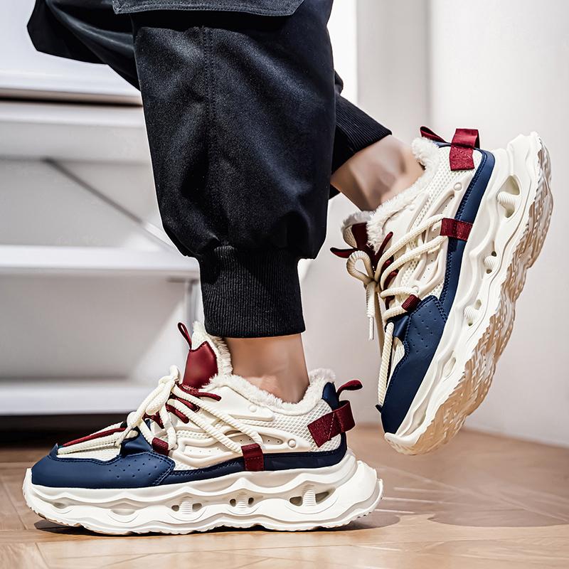 Men's casual sneakers winter light breathable soft-sole outdoor speed running shoes fashion students racing sports tide shoes