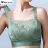 Plus Size Anti-Exposure Lace Bralette Tank with Chest Pads – Minimize Look & Reduce Side Fat