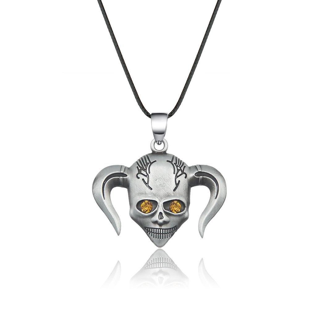 Bleach Kurosaki Ichigo Bull Head Skull Mask Flame Metal Pendant Necklace For Fans