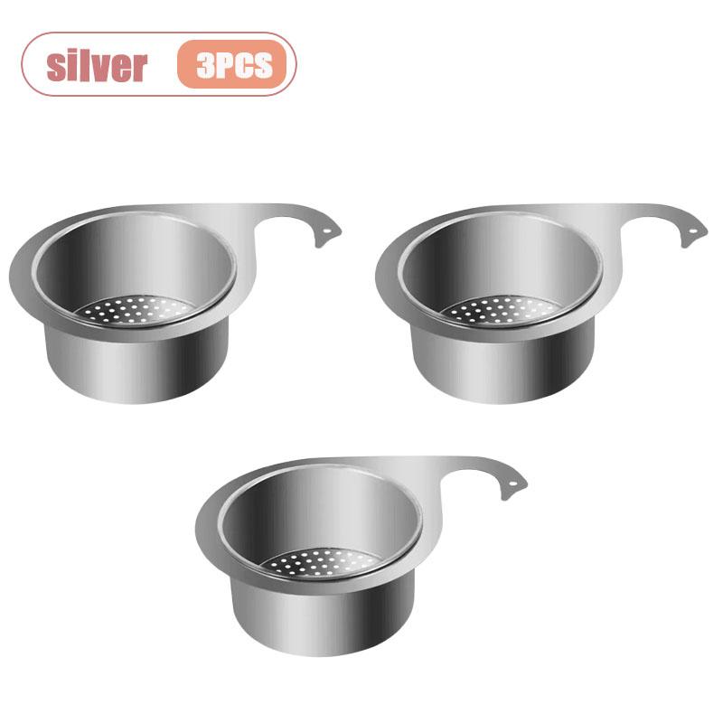 1-10PCS Swan Sink Filter Basket Stainless Steel Hanging Strainer for Kitchen Waste Disposal Faucet Drainage Basket