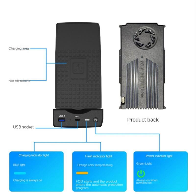 Precise Car Wireless Charger For Ford Mondeo 2022 2023 Accessories Fast Cell Phone Charging Plate Adapter