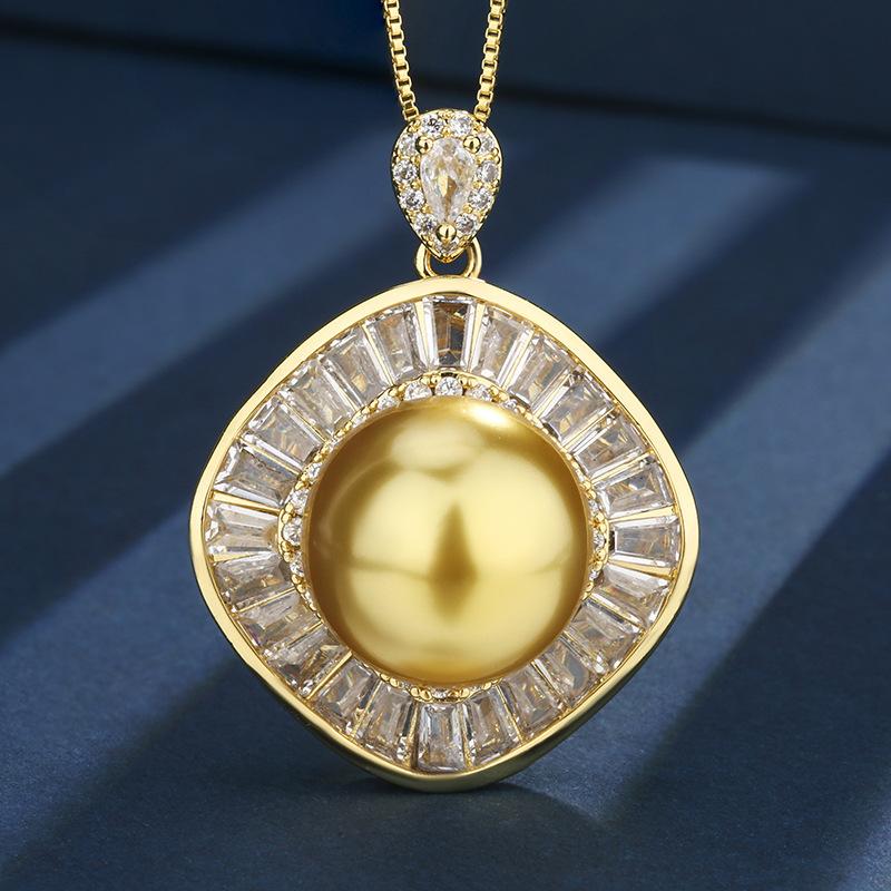 Women's Light Luxury Design Imitation Pearl Pendant Necklace Earrings Ring Set Fashionable And Versatile Unique Design Sense Set