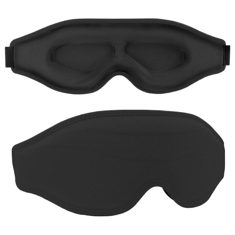 

Маска для сну 3D стереоскопічна допомога для сну для чоловіків жінок дорослих портативна для сну блокує світло маска для очей для подорожей чорний