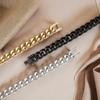 Fadeproof Titanium Steel Frosted Cuban Chain Bracelet with Versatile Clasp