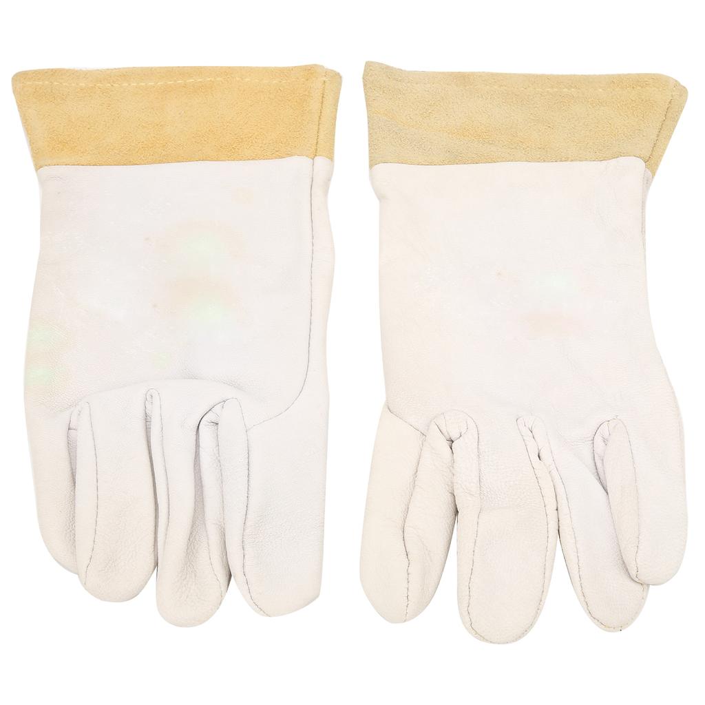 1 Pair TIG Welding Gloves Soft Sheepskin Comfortable Gloves Working Hands Safety ProtectionL 10.2in Length 4.3in Width