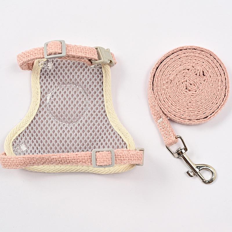 Justerbar sele och koppelset för små hundar, katter och kaniner