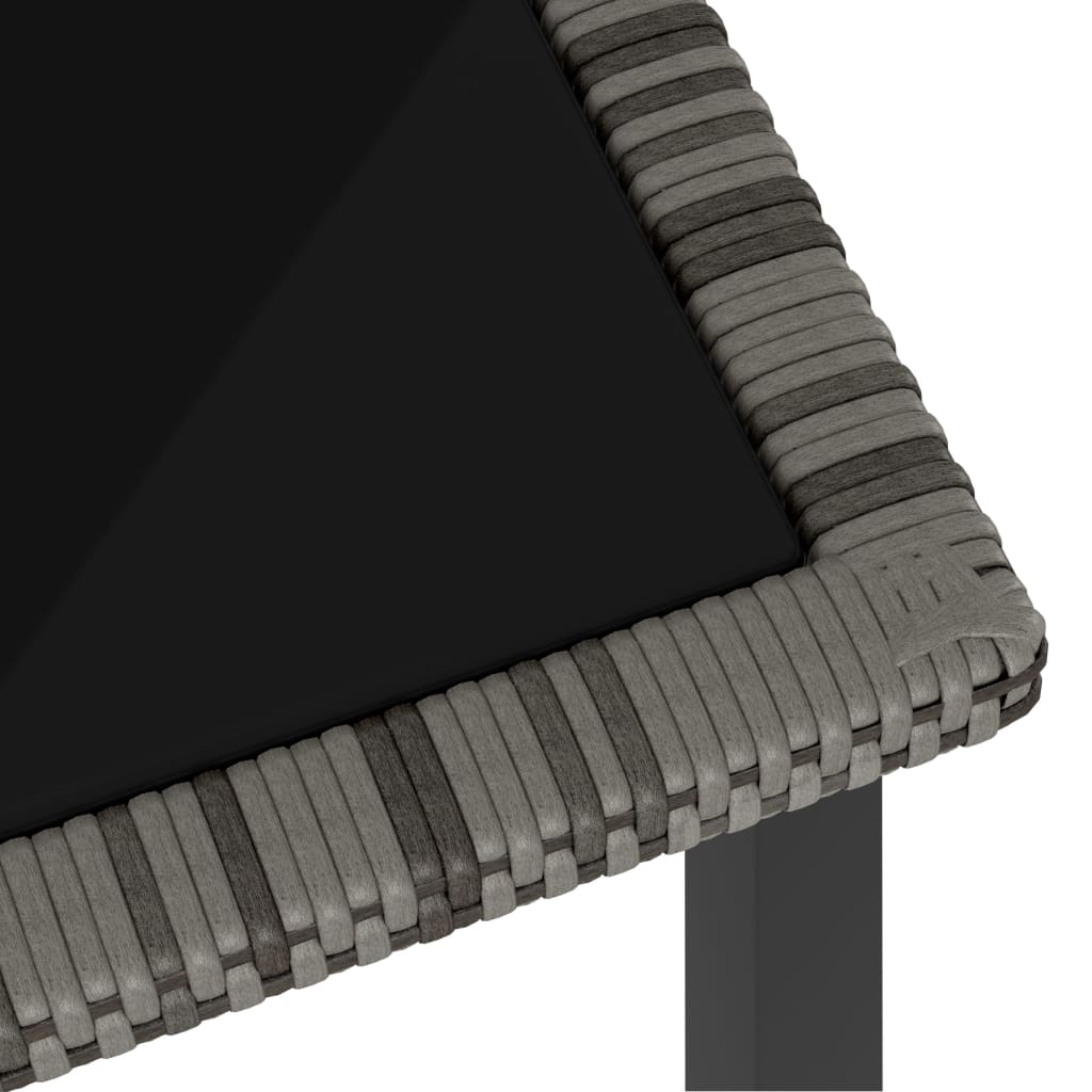 Garden Dining Table Gray 180 x 70 x 73 cm Poly Rattan