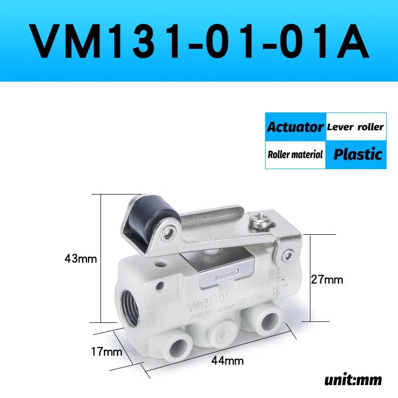Pneumatischer Rollenschalter Zwei-Wege-Schalter Zwei-Positionen-Schalter Drei-Wege-Schalter Mechanisches Ventil Manuelles Ventil VM131-01-00A VM120-01-00A VM133-M5-01SA