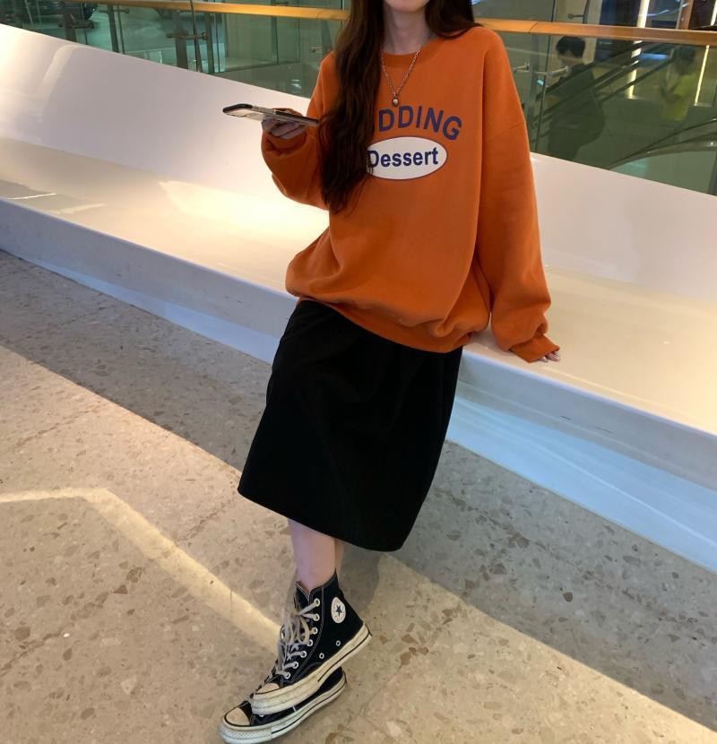 Padded Loose Casual Sweatshirt Female Autumn and Winter Jacket Ancient Round Neck Long Sleeve Bottom Shirt Top Fashion Retro Versatile Sweatshirt
