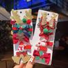 Children's Christmas Reindeer & Santa Hairpin Set: 5 Holiday Bobby Pins & Side Clips