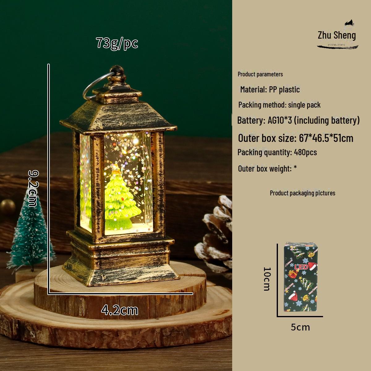 

Рождественский светодиодный фонарь в виде снежного шара с декором в виде Санта-Клауса и снеговика, ночник-подсвечник.