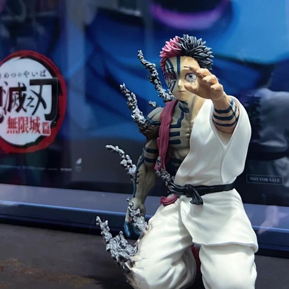Anime 15cm Demon Slayer Figure Model Juuni Kitsuki Akaza Battle Figure Doll Kimetsu No Yaiba Desktop Decoration Collection Gifts