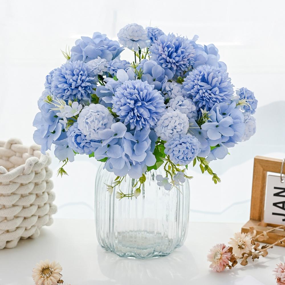 1/3Pcs Artificial Flowers Silk Bridal Bouquet Festival Vase Home Room Decor Yard Garden Fake Plants Wedding Table Diy Gifts Prop